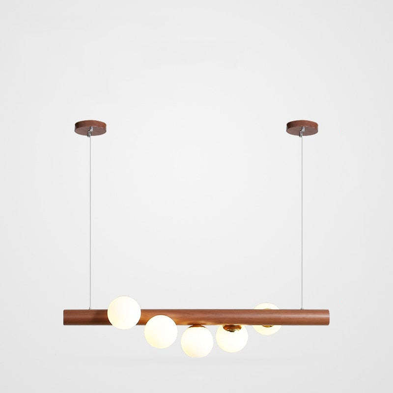 Valentina Hanglampen Bubble, Houten & Glas