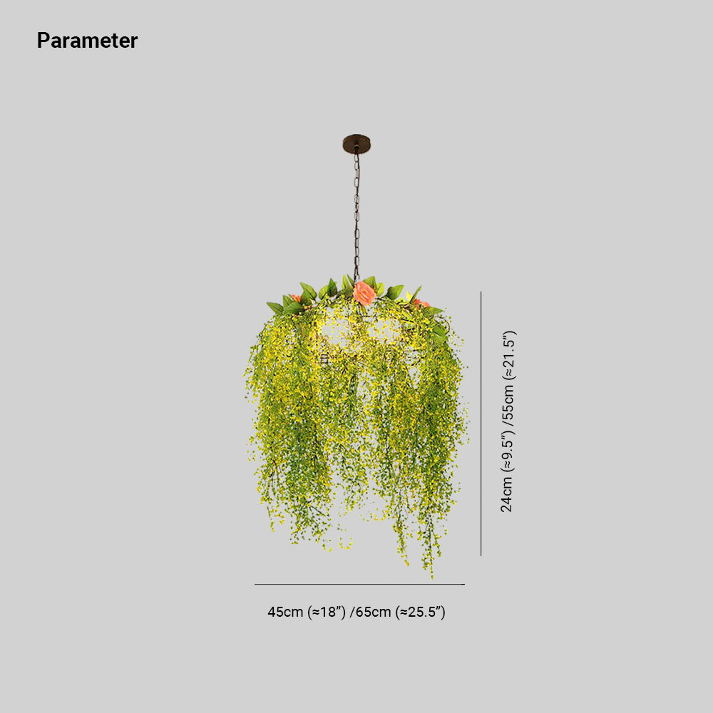 Nest Moderne Design LED Hanglamp Metaal/Kunstgras Woonkamer
