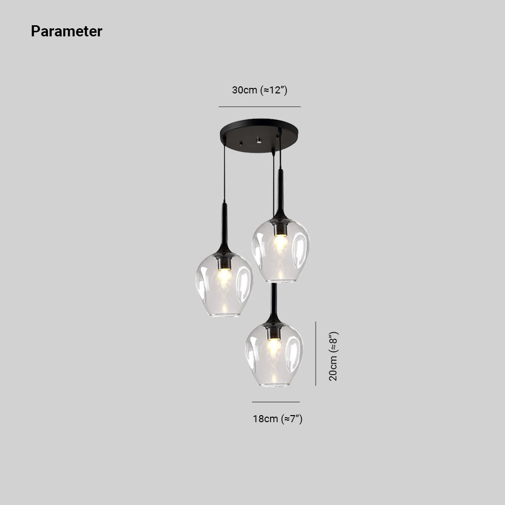 Valentina Moderne Design LED Hanglamp Glas Slaapkamer Woonkamer