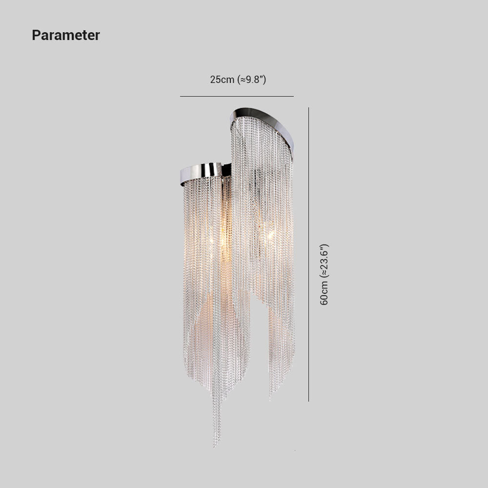 Colon Design LED Wandlamp Zilver Metaal Slaapkamer Woonkamer