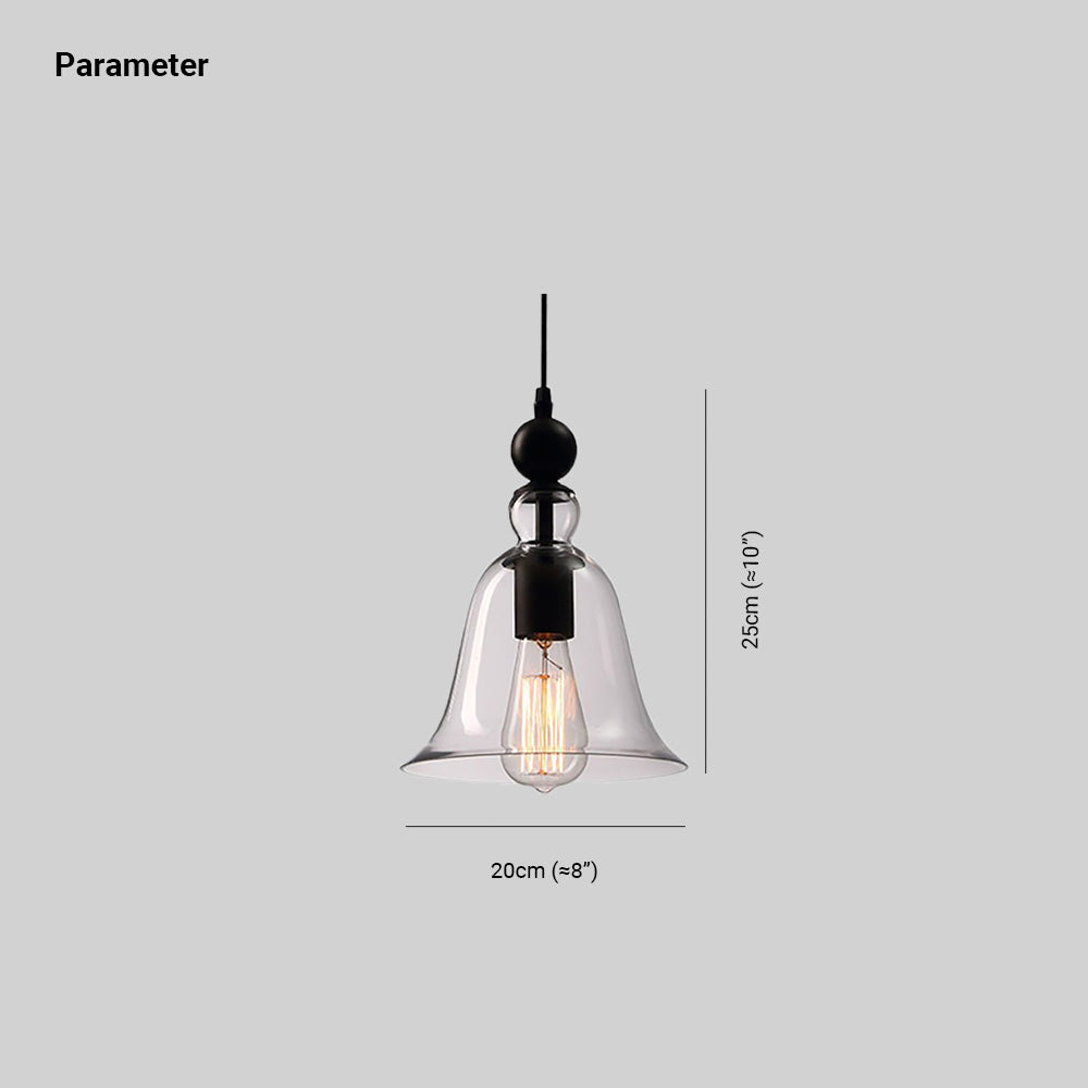 Cooley Vintage Industriële Belletje Hanglamp Helder/ Woonkamer