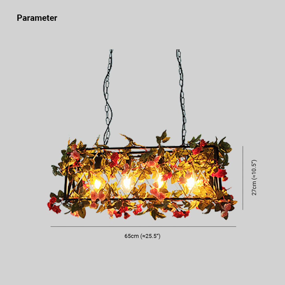 Nest Retro LED Hanglamp Kunstplanten Groen Slaapkamer Woonkamer