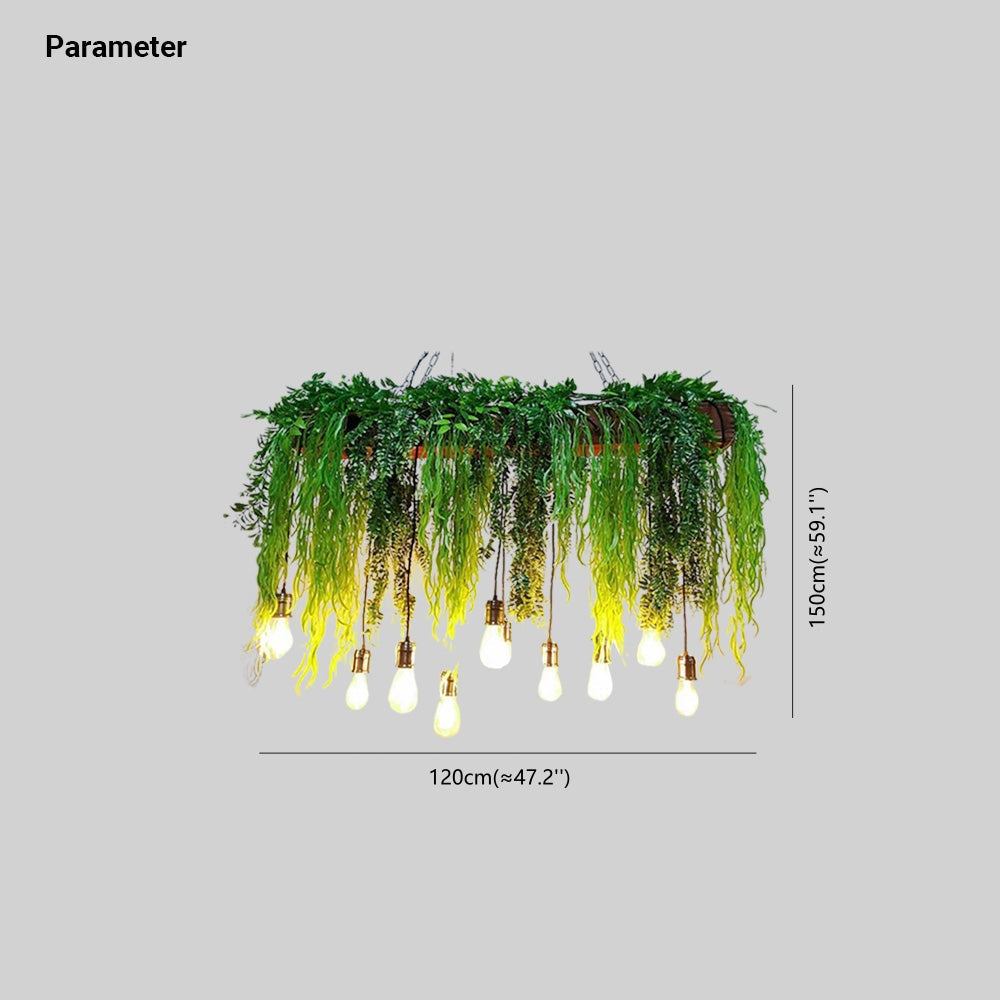 Nest Moderne Design LED Hanglamp Groen Hoot Kunstgras Woonkamer