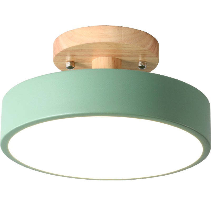 Quinn Moderne LED Plafondlamp Hout/Acryl Hout/Wit/Roze/Groen/Grijs Slaap/Eet/Woonkamer