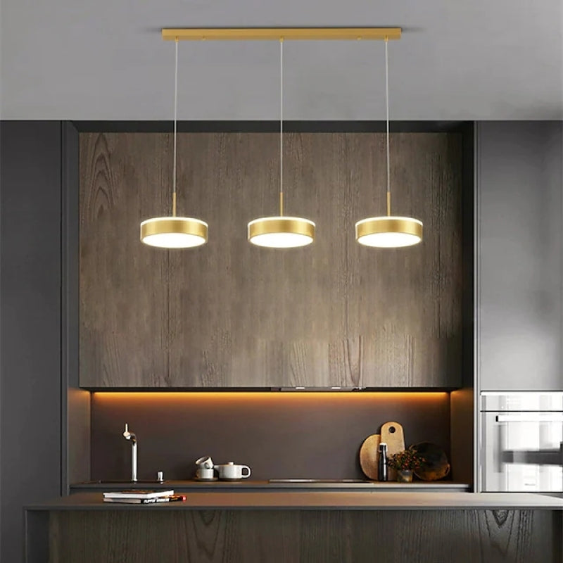 Raheel Moderne LED Hanglampen Zwart Goud Metaal Kantoor Eetkamer