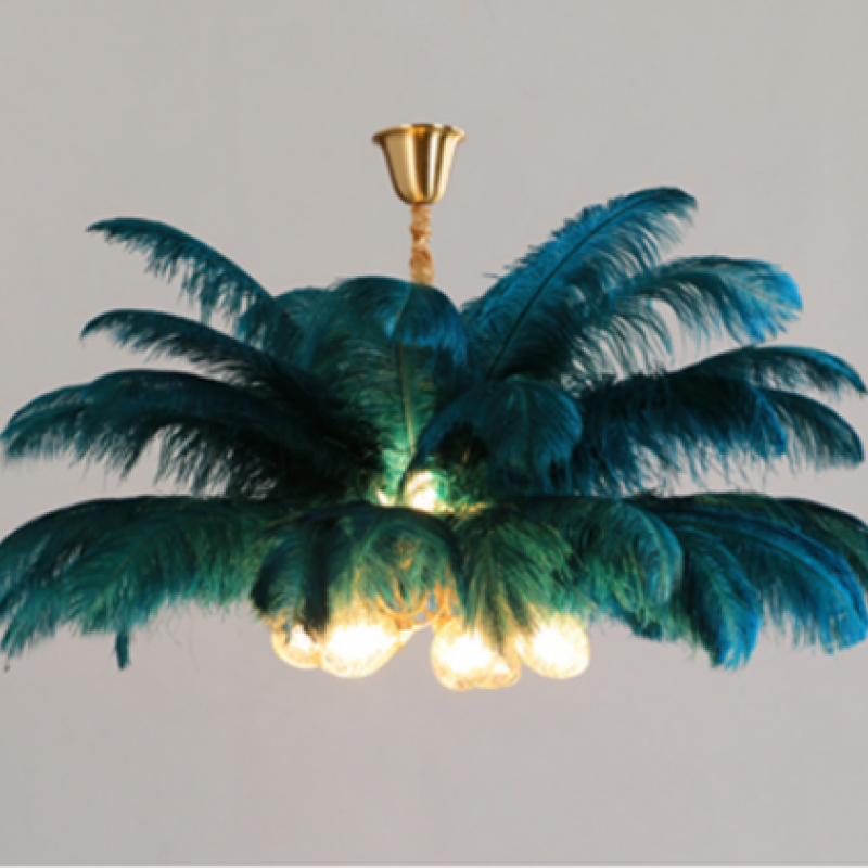 O'Moore Scandinavische Luxe Hanglampen Messing Veren Slaapkamer