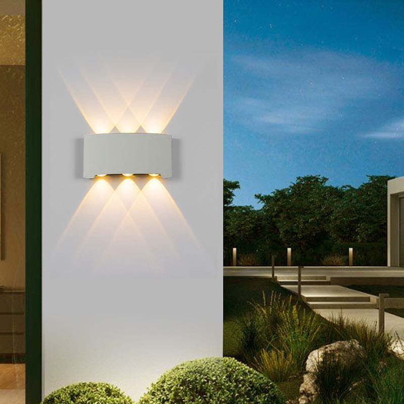 Orr Buiten Waterbestendig Metaal LED Wandlampen Zwart/Wit Tuin