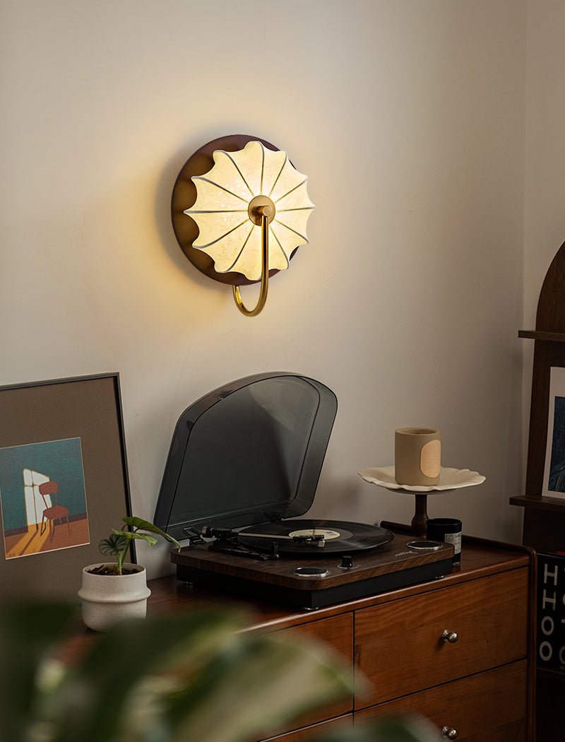 Elfx wandlamp van Hout met Stofkap