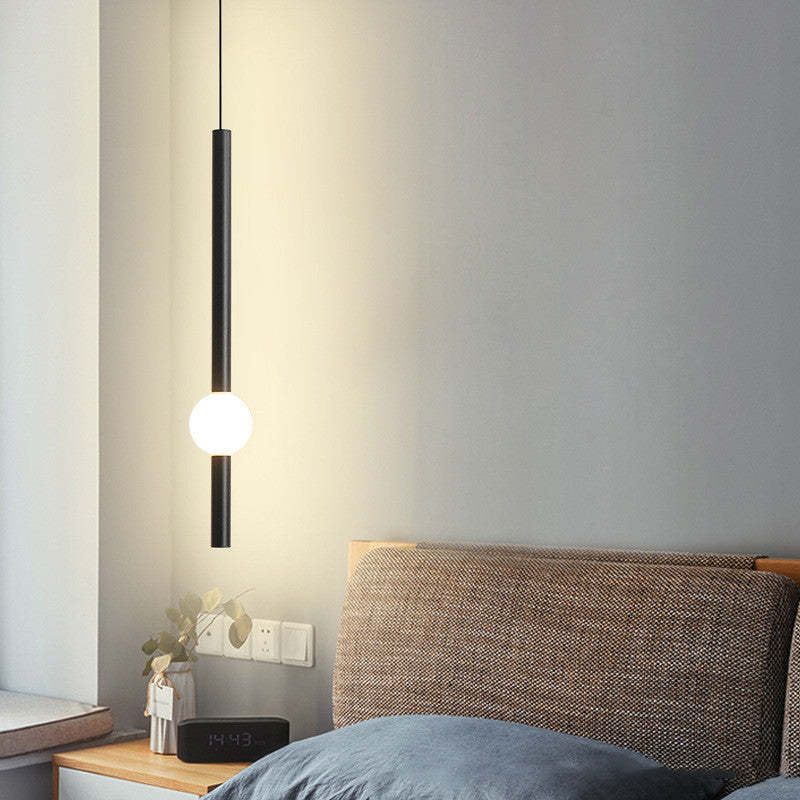 Edge Minimalistisch LED Hanglampen Zwart Wit Metaal Glas Eetkamer