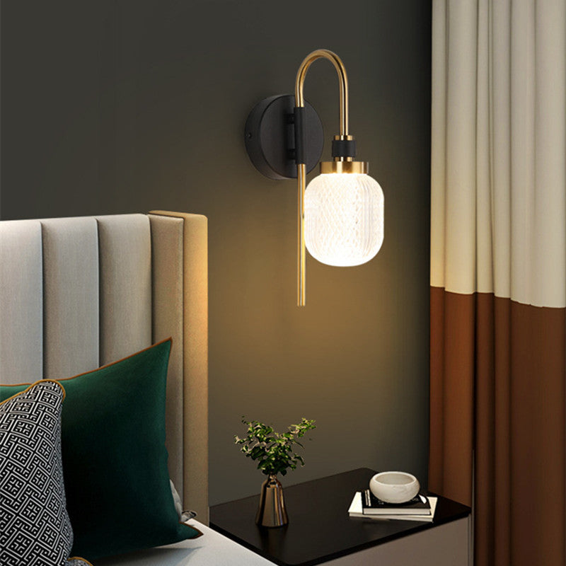 Blair Vintage Kleine LED Wandlampen Wit Metaal Slaapkamer Woonkamer