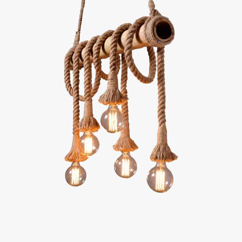 Alessio Retro LED Harajuku-stijl Hanglampen Hout Slaapkamer/Woonkamer