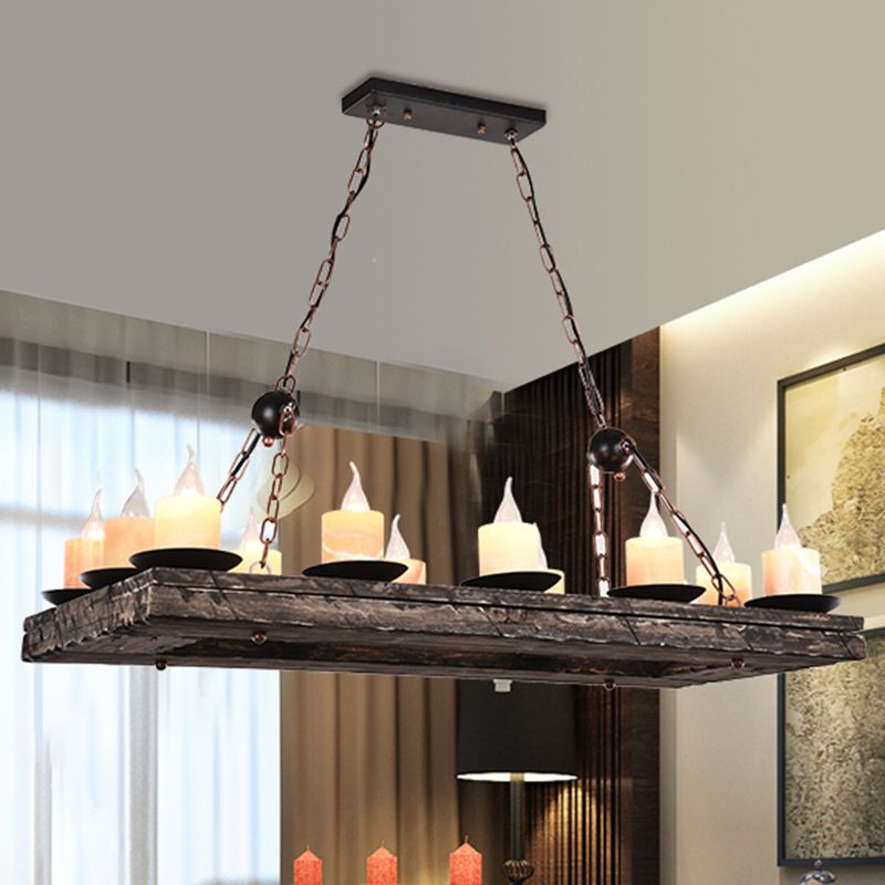 Austin Retro Design Hanglamp Kroonluchter Van Hout/Metaal