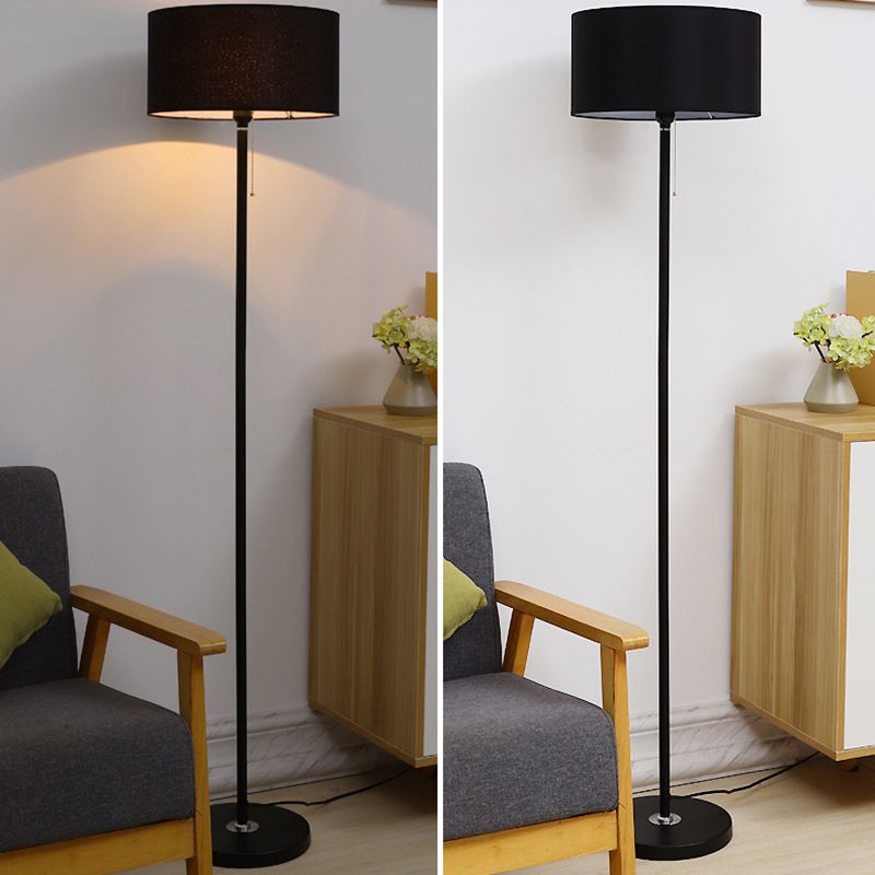 Eryn Moderne Cilinder Vloerlamp Zwart/Wit/Goud Metaal/Kunststof