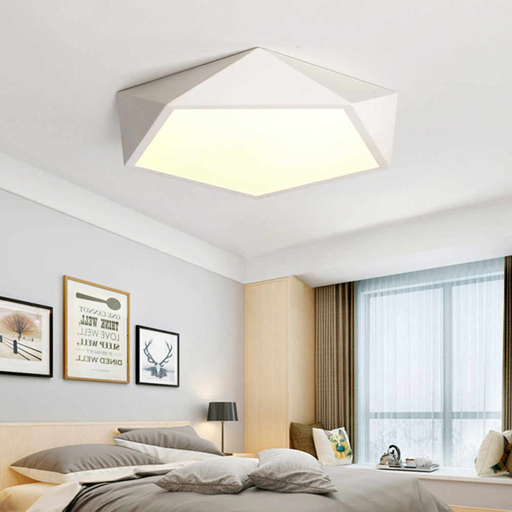 Quinn Moderne LED Plafondlamp Zwart Wit Metaal Slaapkamer Woonkamer