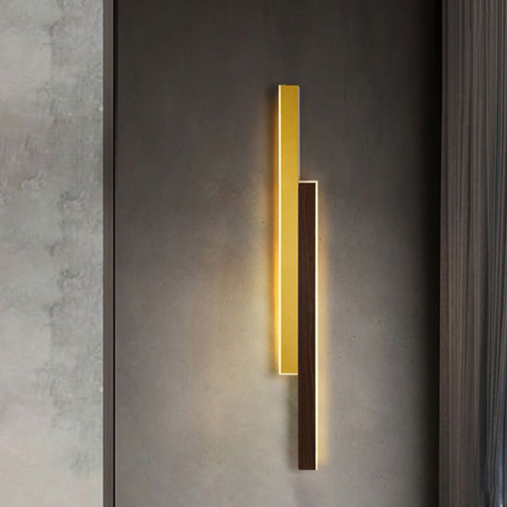 Ozawa Design Kleine LED Wandlamp Hout Bruin Metaal Woonkamer