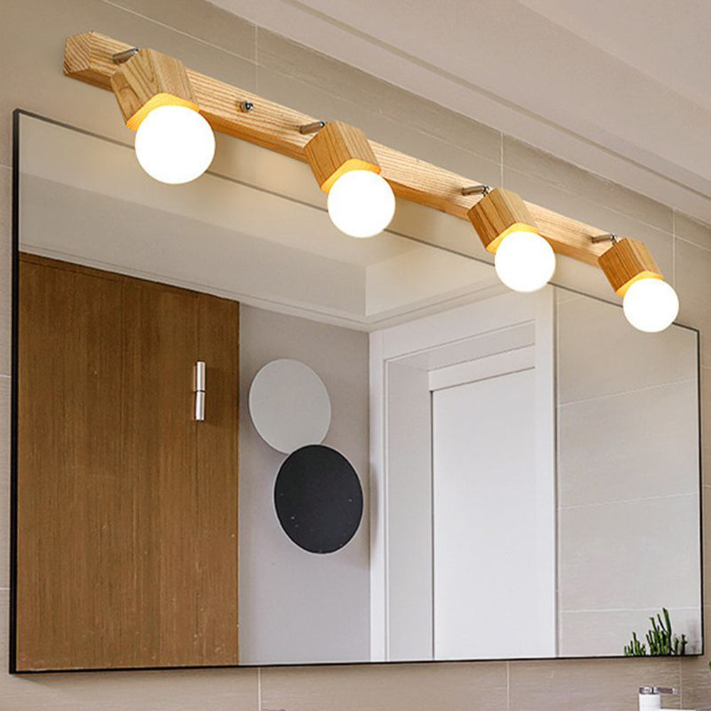 Ozawa Moderne Ronde LED Wandlamp Metaal Hout Badkamer Slaapkamer