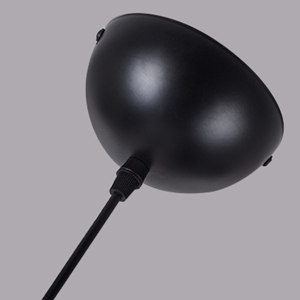 Valentina Moderne LED Hanglamp Zwart Metaal Glas Eetkamer Slaapkamer