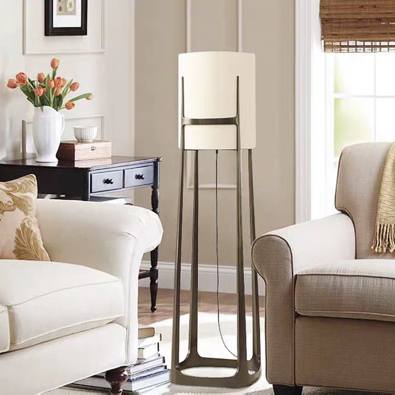 Eryn Moderne Design LED Cilinder Vloerlamp Metalen Stoffen Eetkamer/Woonkamer/Kelder/Hal