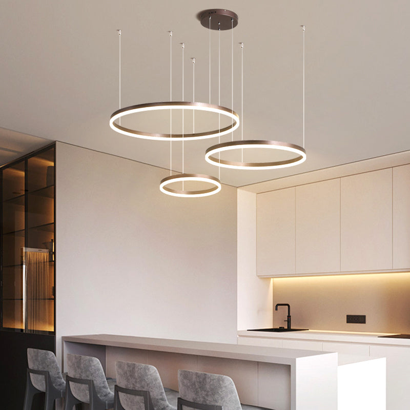 Arisha Moderne Grote Hanglampen Wit Metaal Slaapkamer Woonkamer Tir-Cirkel