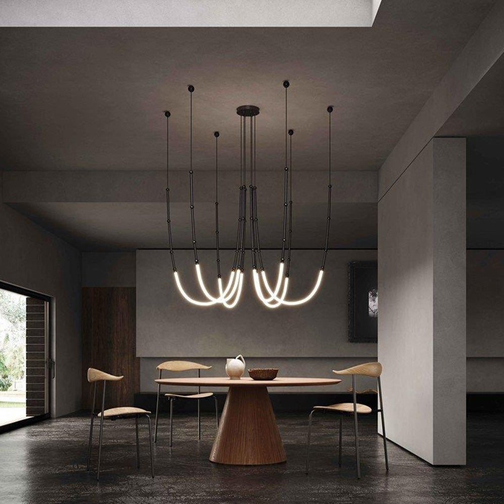 Edge Industriele LED Hanglamp Zwart Wit Metaal Silicone Slaapkamer