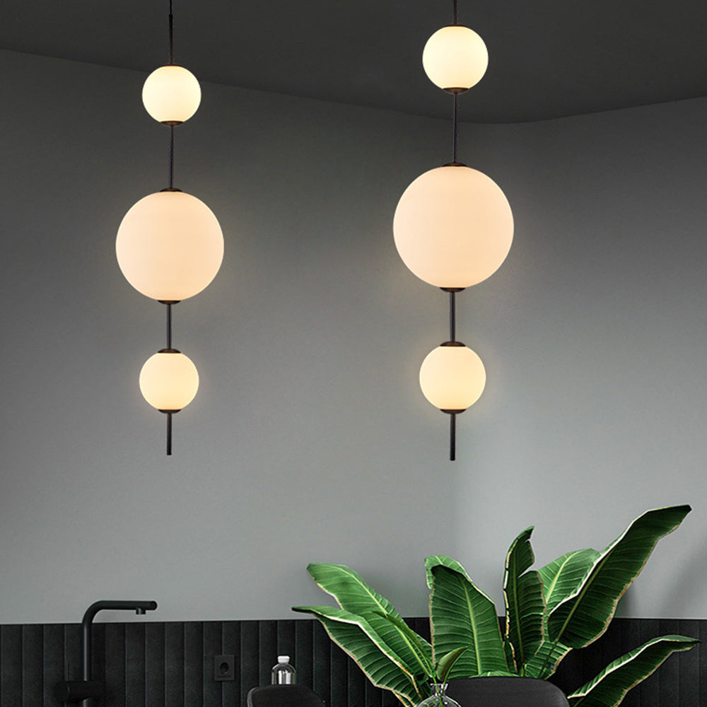 Valentina Moderne LED Hanglamp Zwart Metaal Glas Eetkamer Slaapkamer