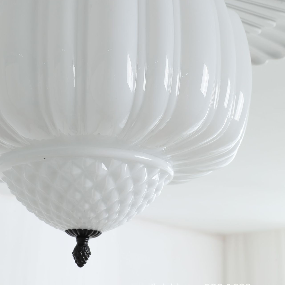 Nielsen Moderne Inbouwmontage Plafondlamp Metaal Glas Slaapkamer