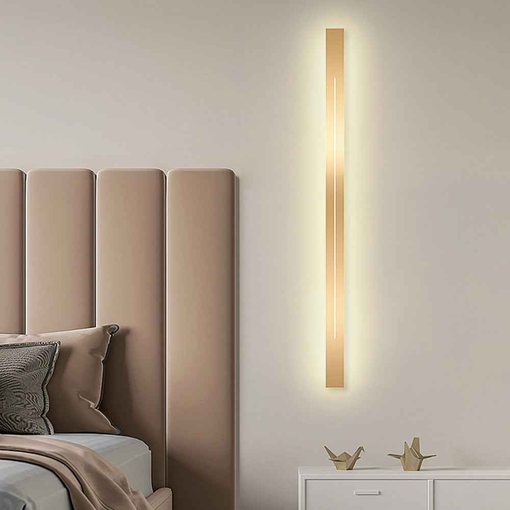 Edge Moderne Lineaire LED Wandlamp Zwart/Goud Acryl Badkamer