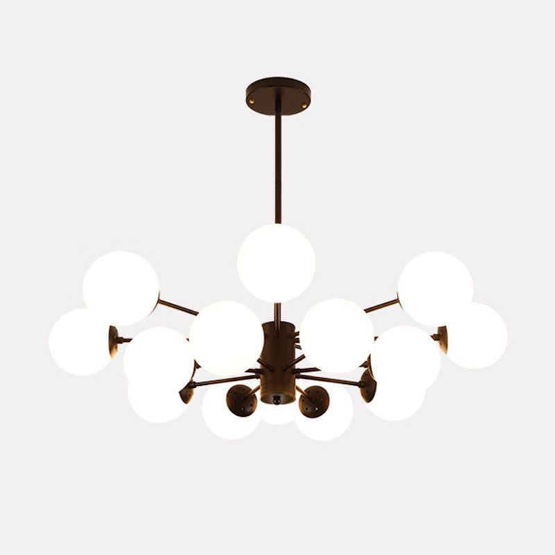 Valentina Nordic Bollen LED Hanglamp Zwart Goud Woonkamer Eettafel