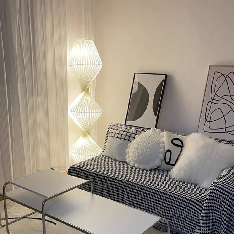 Renée Moderne Geplooide Stoffen Metalen Vloerlamp Metaal/Stof Slaapkamer/Kinderkame