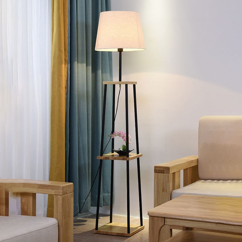 Eryn Moderne Design Kegel Vloerlamp Metalen Stoffen Zwart Slaapkamer/Kinderkamer/Woonkamer