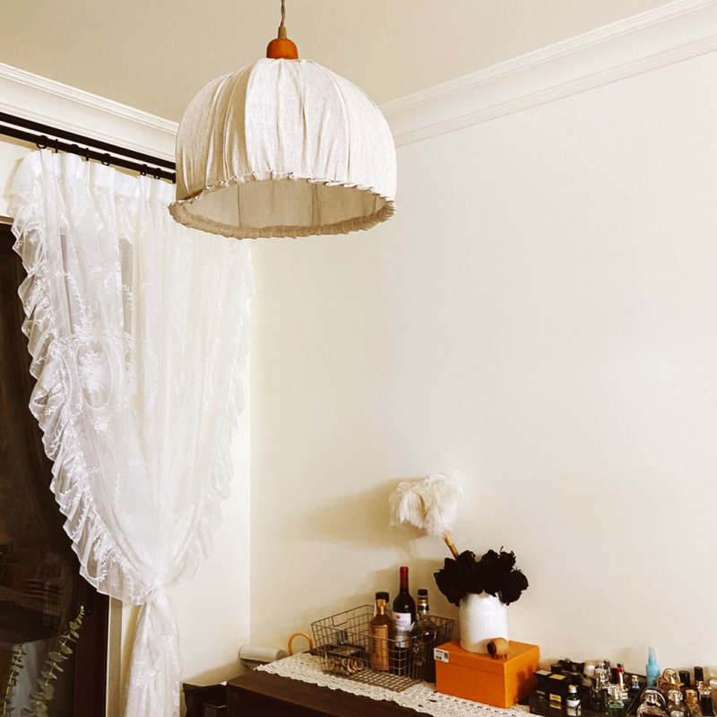 Nordic Design Bloem LED Hanglamp Kap Fabric Beige Woonkamer/Slaapkamer/Eetkamer
