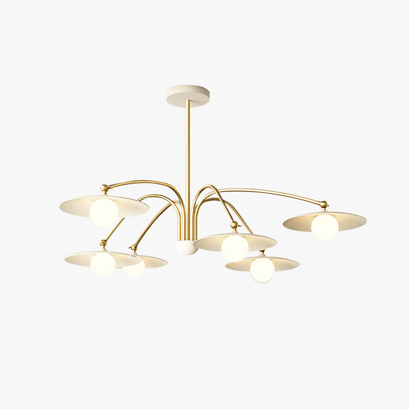 Cairns Ronde Moderne LED Hanglampen Wit Metaal Glas Slaapkamer