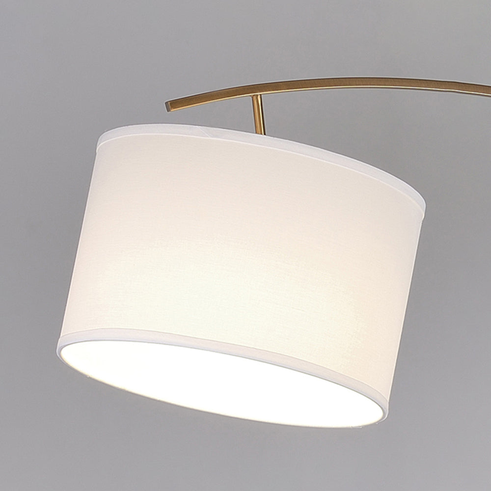 Salgado Moderne Design Vloerlamp Goud Zwart Stof Metaal Slaapkamer