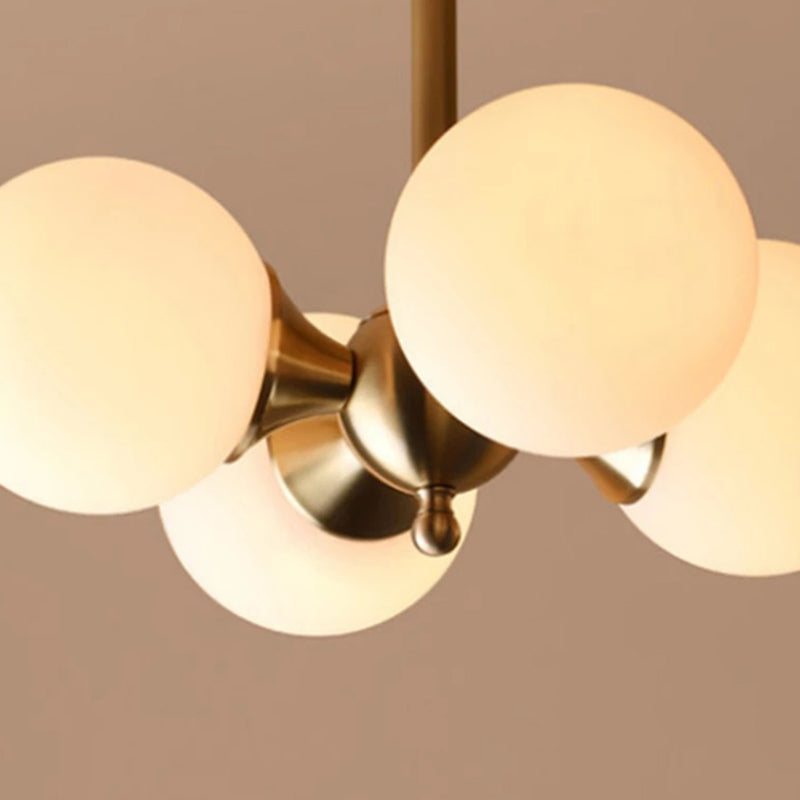 Valentina Ronde LED Hanglampen Koper Glas Slaapkamer Woonkamer