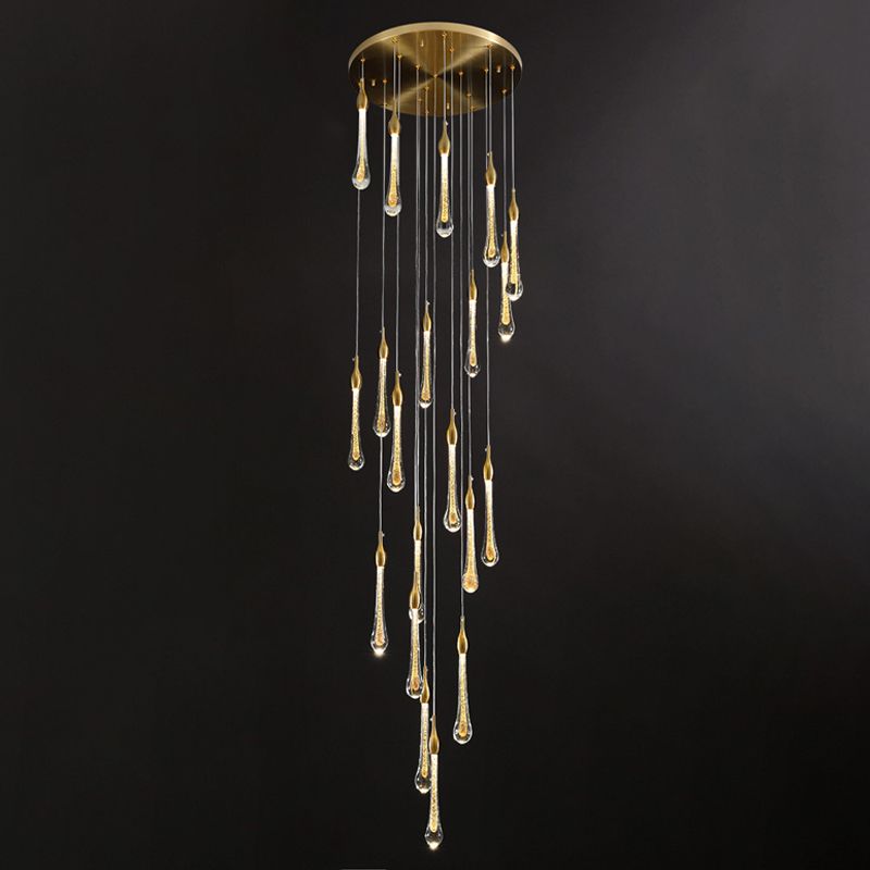 Hailie Design Grote LED Kroonluchter Goud Metaal Kristal Woonkamer