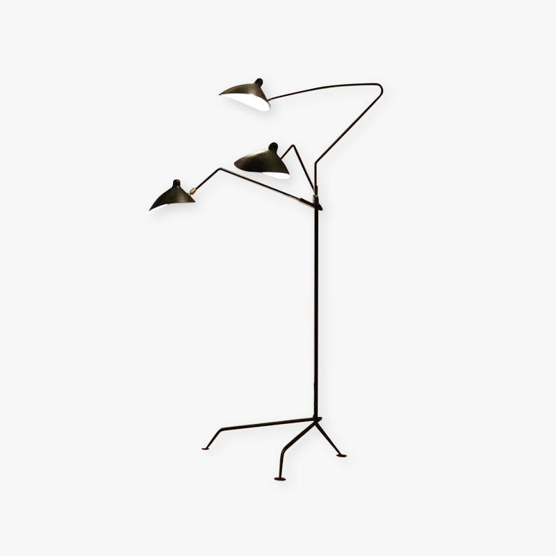 Schmitt Grote LED Vloerlampen Zwart Metaal Woonkamer Studiekamer