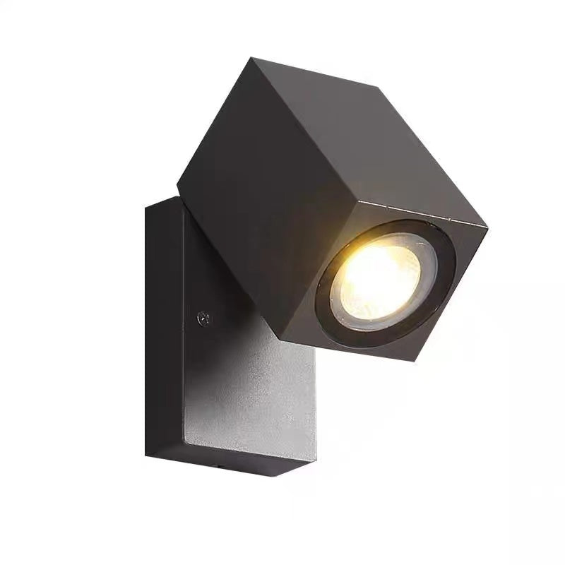 Orr Kleine LED Wandlamp Zwart Metaal Acryl Buiten Tuin Hal