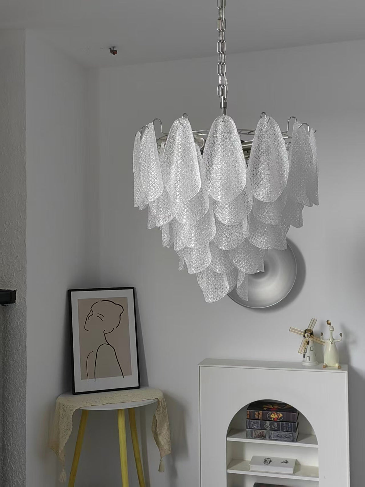 Prelit kroonluchter van Murano-glas