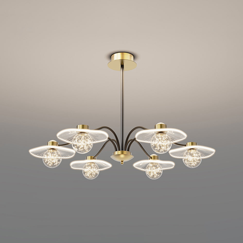 Carins Moderne Geblazen LED Hanglamp Metaal/Acryl/Glas Woonkamer