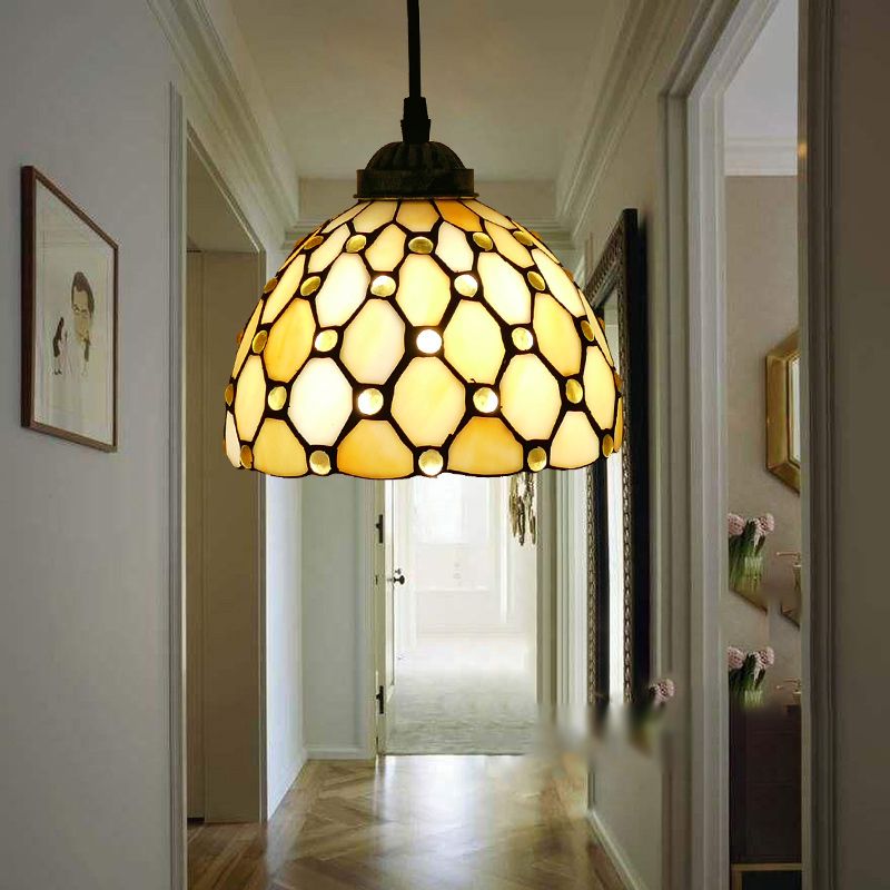 Alessio Retro Kleurrijk LED Hanglampen Geel/Bruin Metaal Woonkamer/Slaapkamer