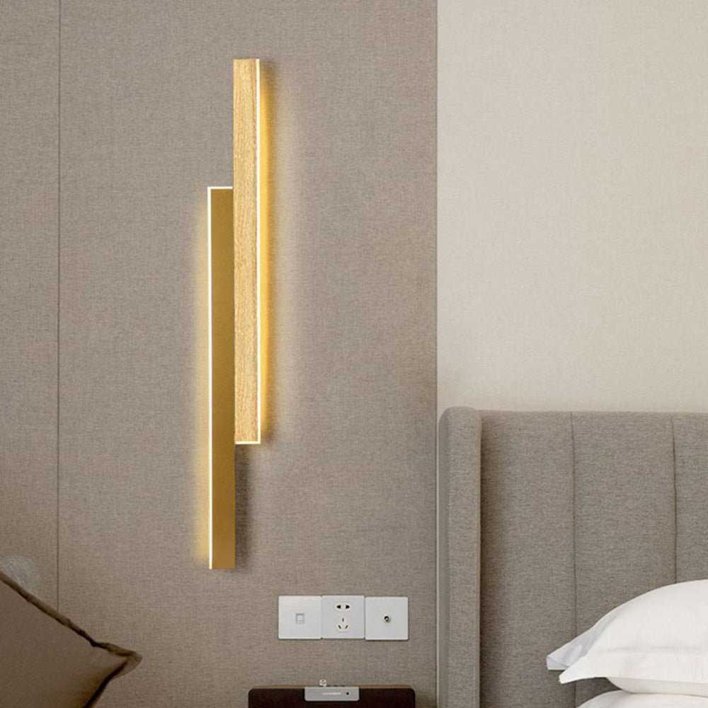 Ozawa Design Kleine LED Wandlamp Hout Bruin Metaal Woonkamer