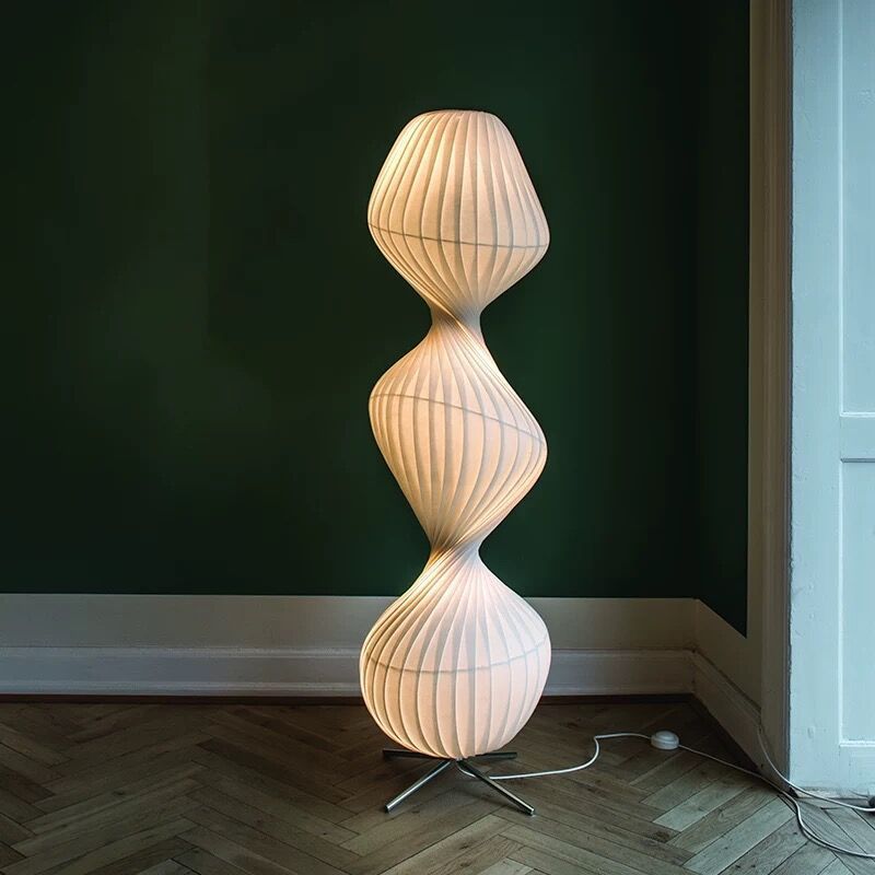 Renée Moderne Geplooide Stoffen Metalen Vloerlamp Metaal/Stof Slaapkamer/Kinderkame