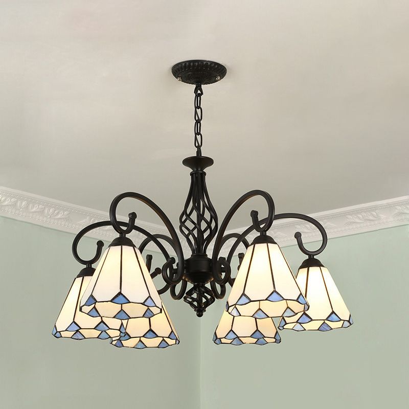 Silva Vintage Design LED Kroonluchter Wit Woonkamer Slaapkamer