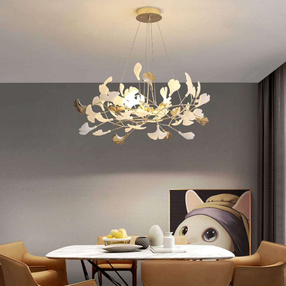 Olivia Flowerpot LED Hanglamp Wit Gouden Metaal Woonkamer Eetkamer