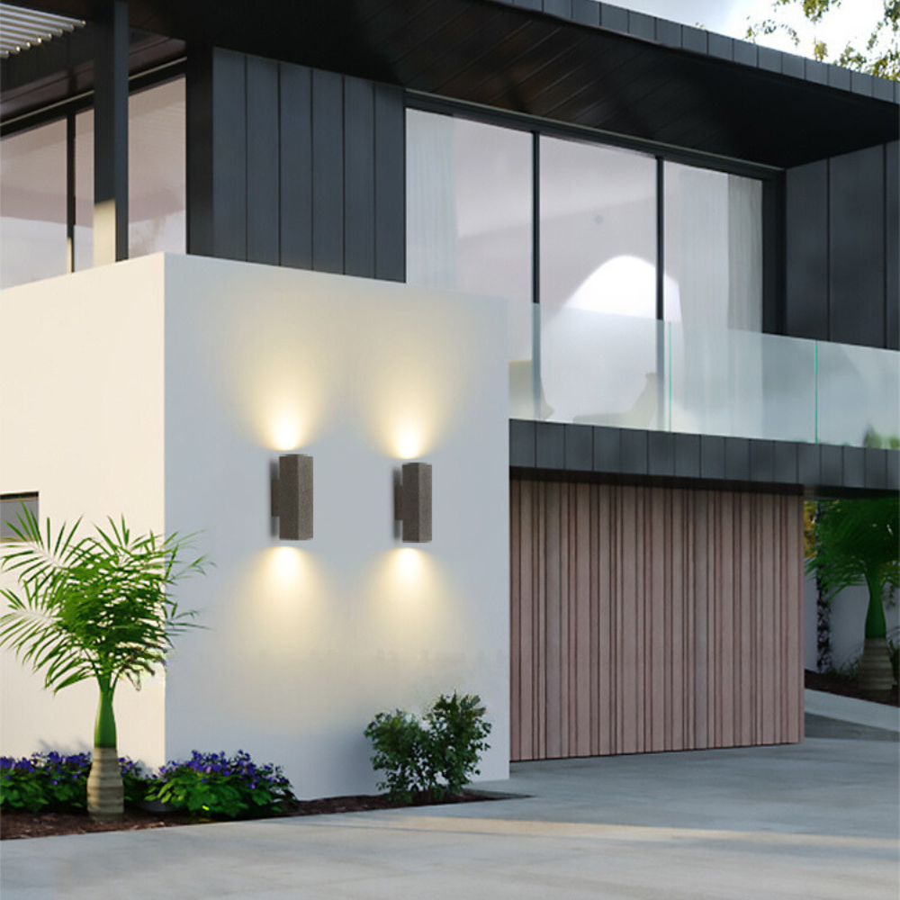 Orr Moderne Vierkant Buiten Wandlampen Wit Cement Tuin/Slaapkamer