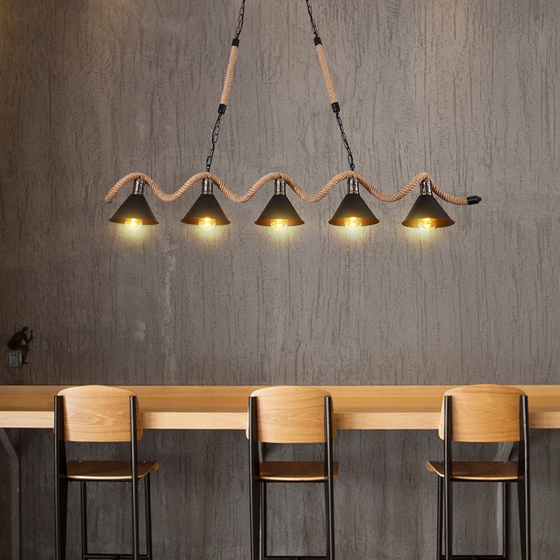 Epoch Vintage LED Zwarte Hanglampen Metaal Eetkamer/Café