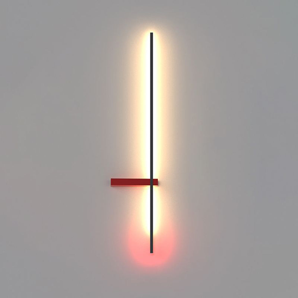 Edge Industriele LED Wandlamp Wit/Zwart/Rood Woon/Slaapkamer Metaal&Acryl