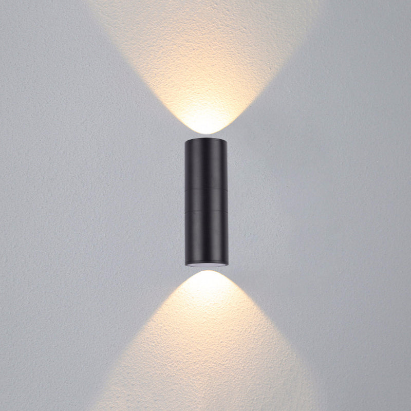 Orr Moderne Kleine LED Wandlampen Zwart Metaal Glas Hal Buiten Tuin