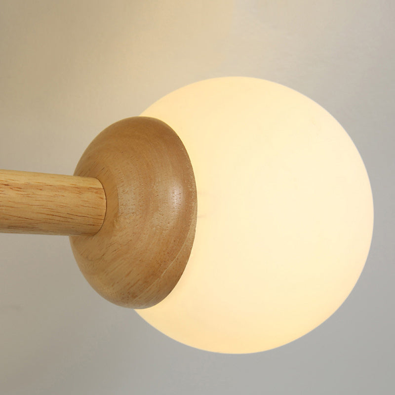 Ozawa Moderne Plafondlampen Hout Glas Woonkamer Slaapkamer Eetkamer