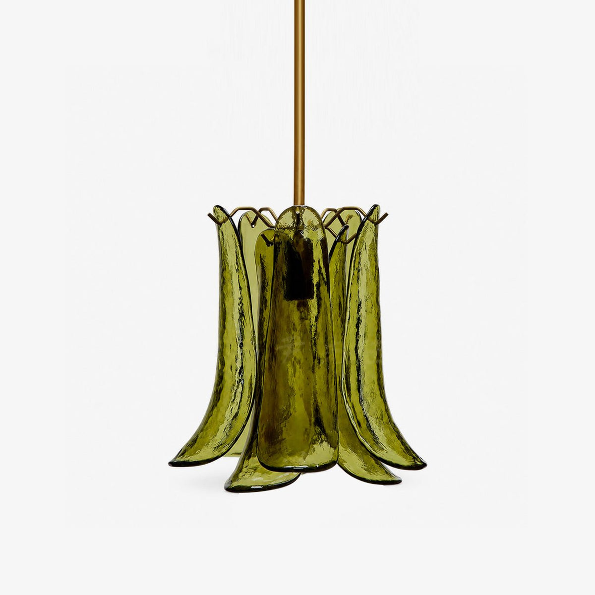 Ottilie hanglamp met bloemblaadjes uit glas